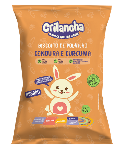 Biscoito de polvilho - Cenoura e cúrcuma 40g